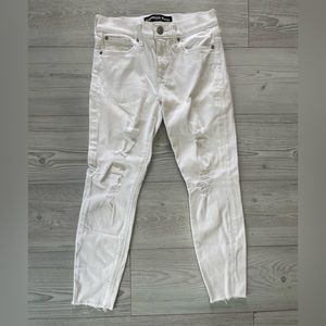 Express Distressed Mid-Rise Jean Legging